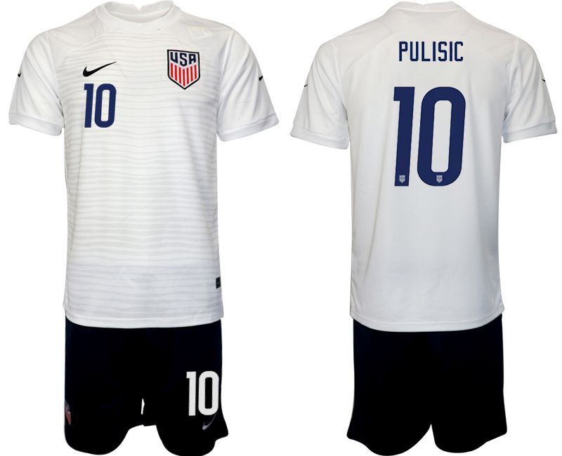 Men 2022 World Cup National Team United States home white #10 Soccer Jerseys